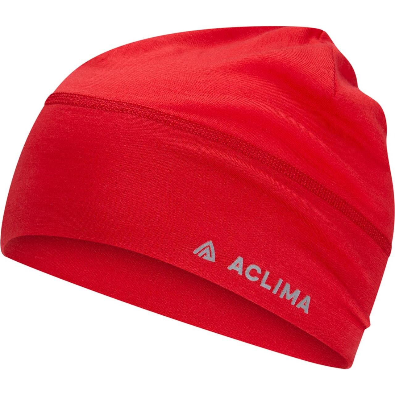 Aclima Lightwool Beanie Rød Barbados Cherry One Size