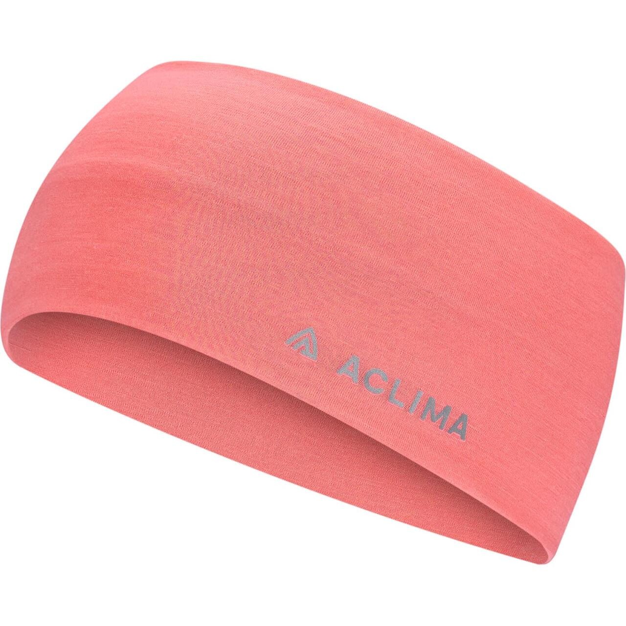 Aclima Lightwool Headband Lyserød Sun Kissed Coral