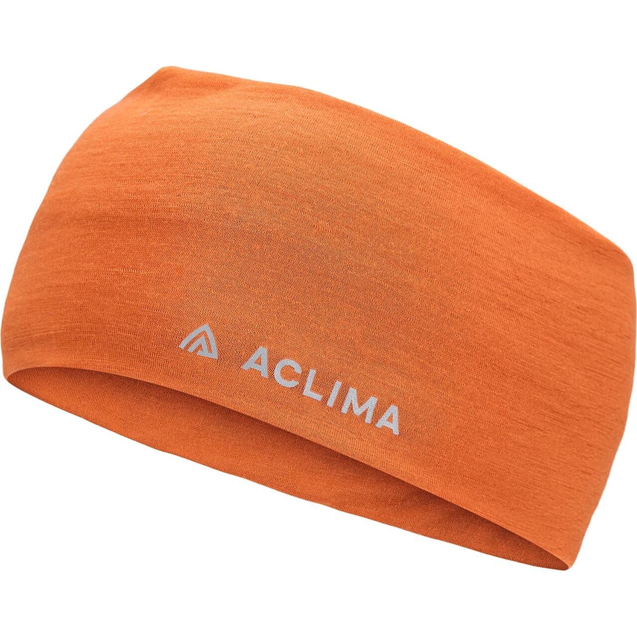 Aclima Lightwool Headband Orange Apricot Orange