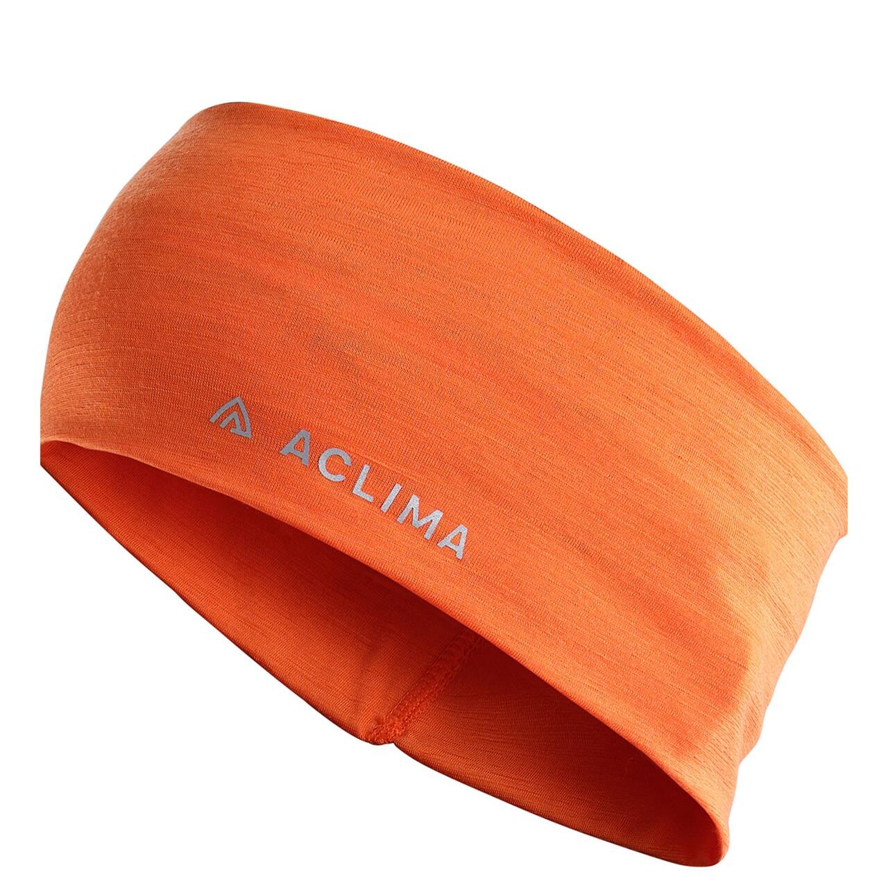 Aclima Lightwool Headband Orange Orange Tiger