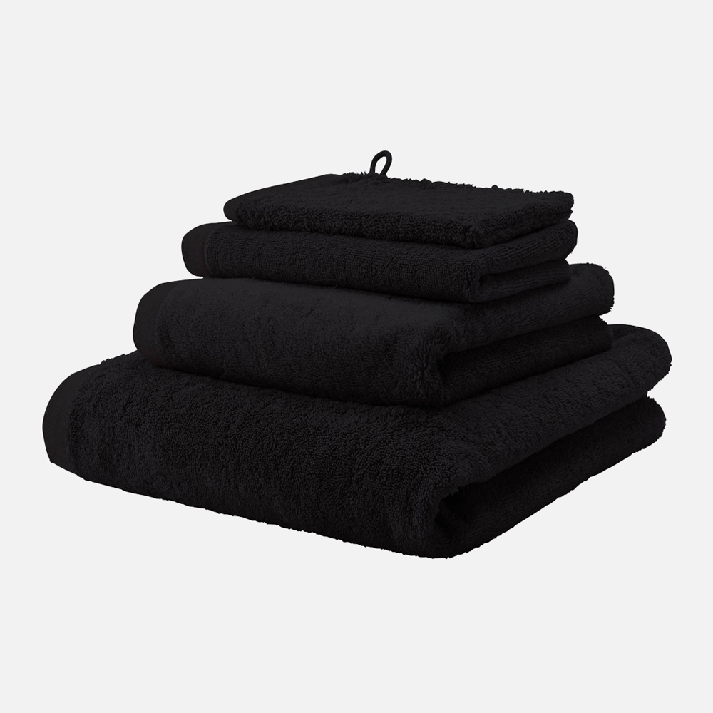 Aquanova London Håndklæde Egyptisk Bomuld Sort 100x150