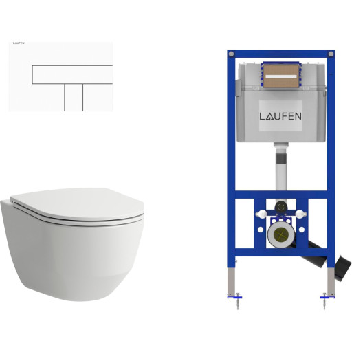 Laufen Pro Væghængt Toiletpakke Uden Skyllekant Hvid Hvid