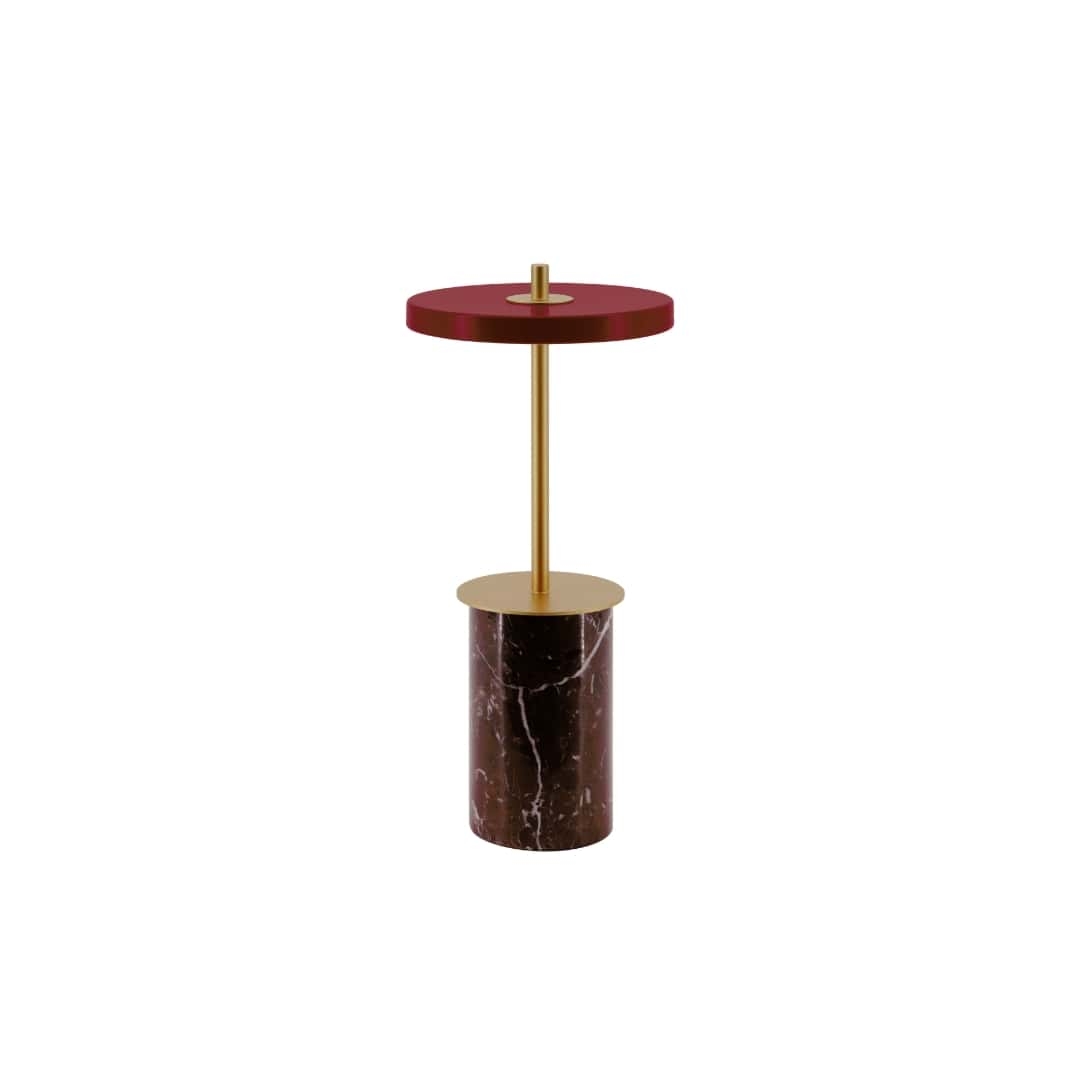 Asteria Move Mini Bordlampe Rød Marmor Umage