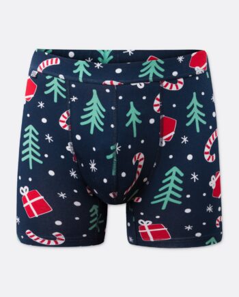 Blå Julemønster Boksershorts