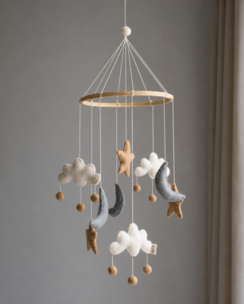 Gamcha Uro Sky Måne Stjerne Beige Grå