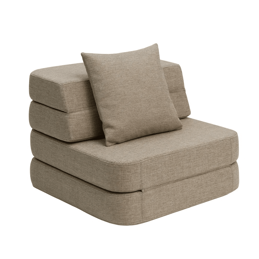 Klipklap Fold Sofa Single Sand Sand