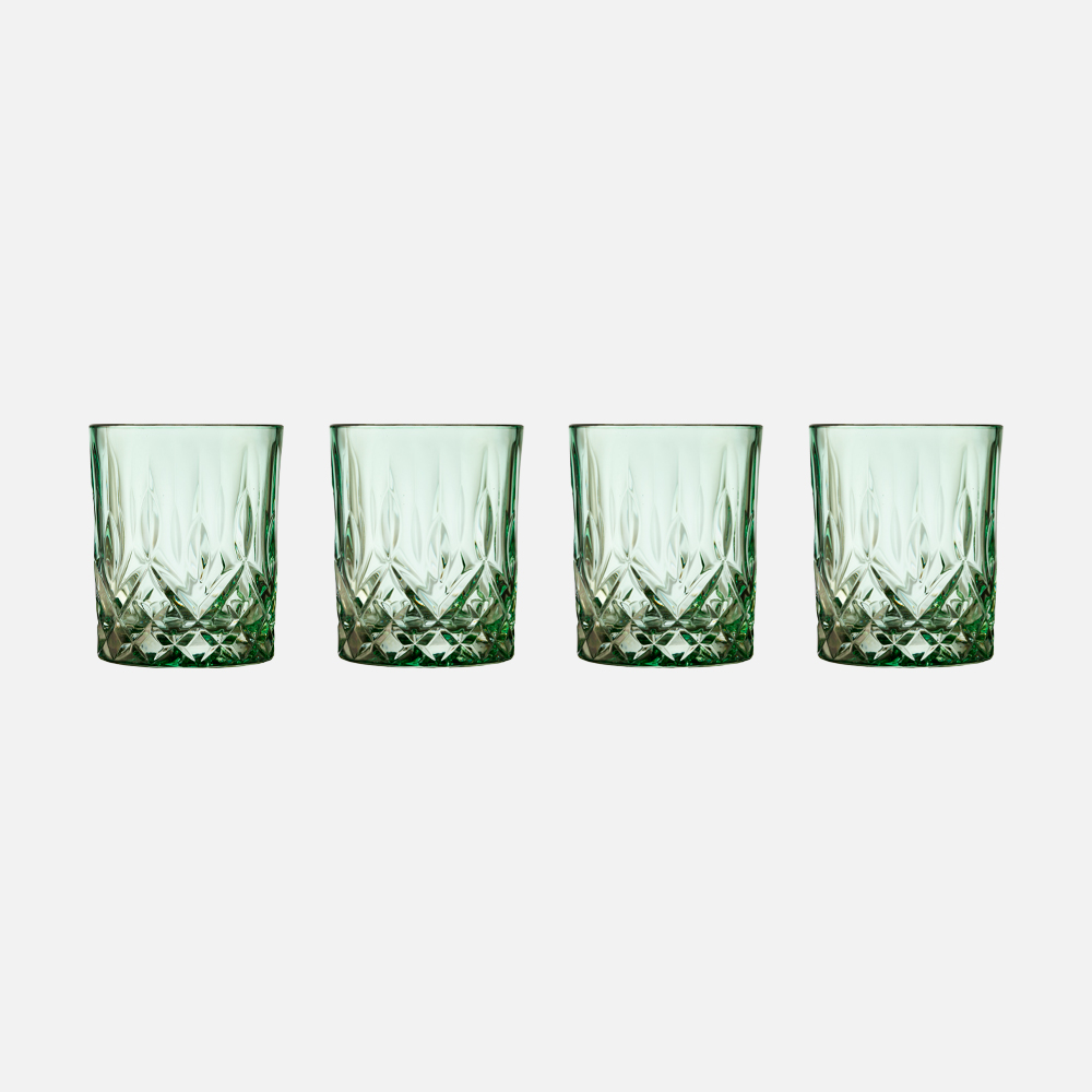 Lyngby Glas Sorrento Farvet Whiskyglas Pak Grøn