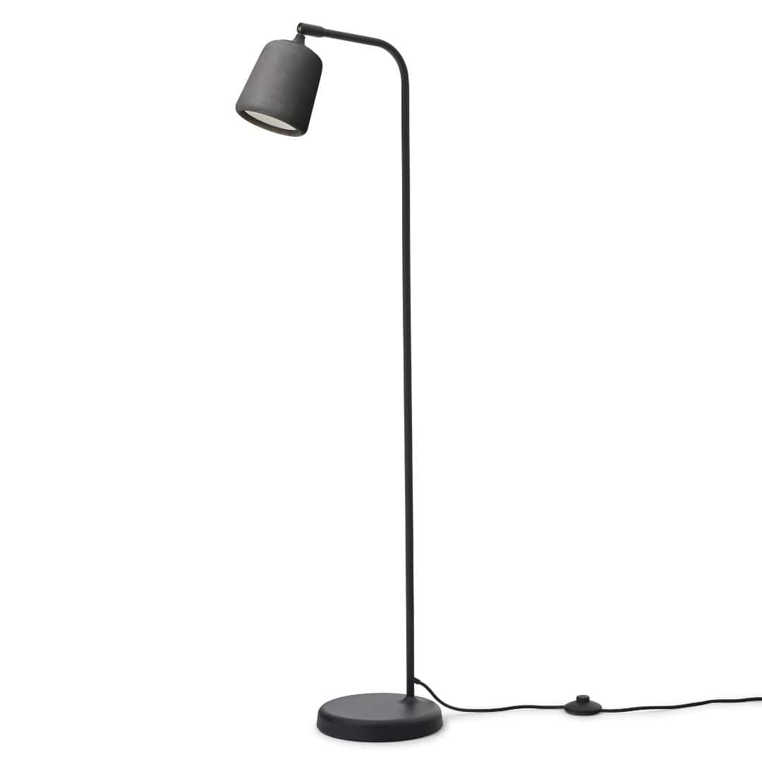 Material Gulvlampe Mørkegrå Beton New Works