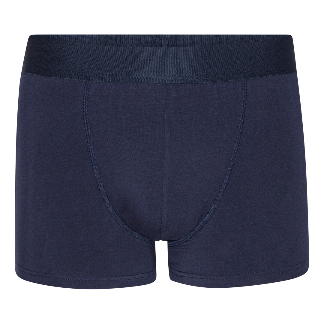 Navy Boxershorts Bambus Str Medium