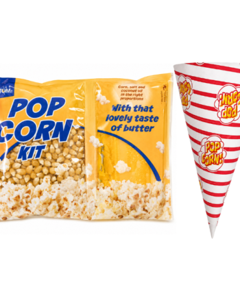 Popcorn Festpakke 100x Portioner Alt Inkl