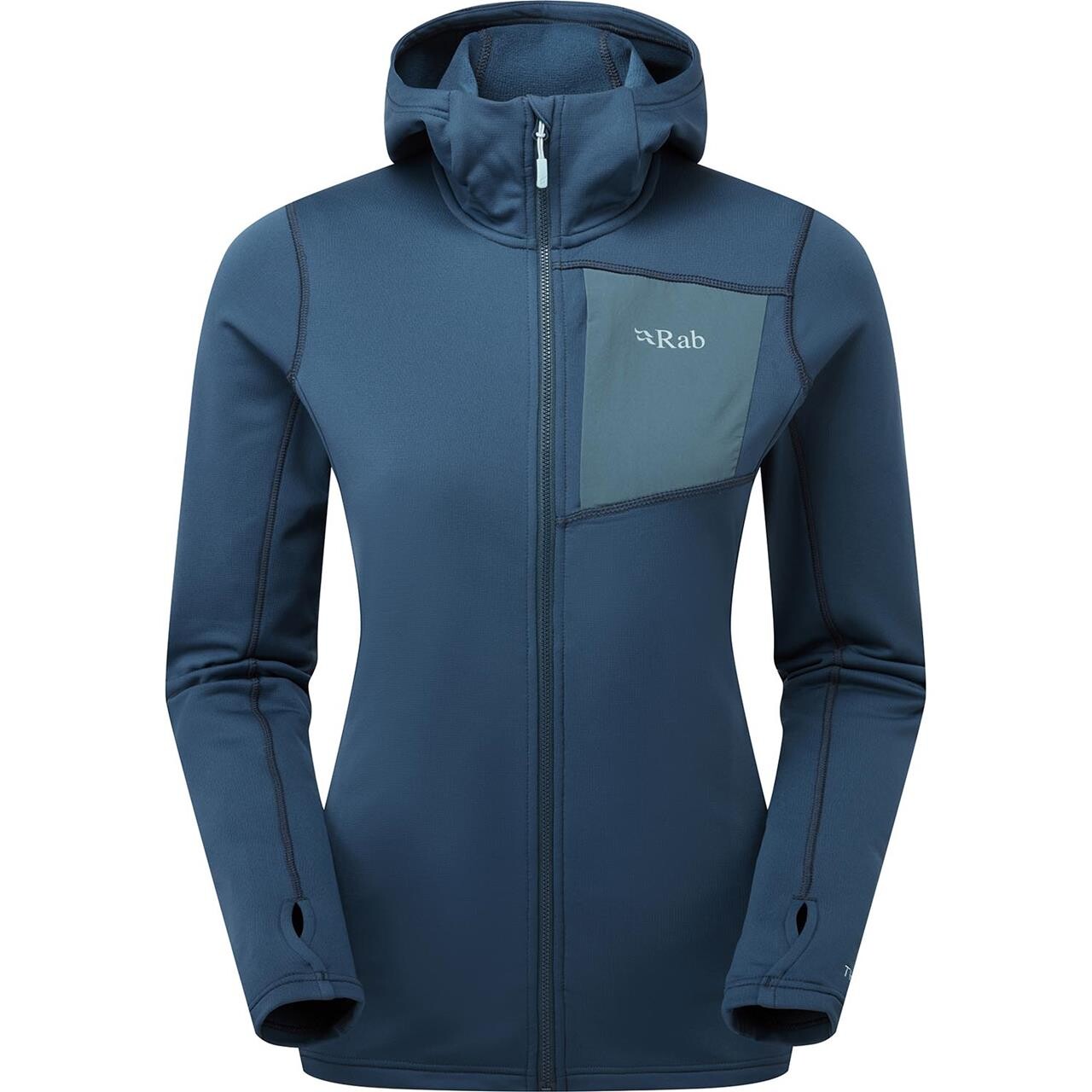 Rab Womens Superflux Hoody Blå Tempest Blue