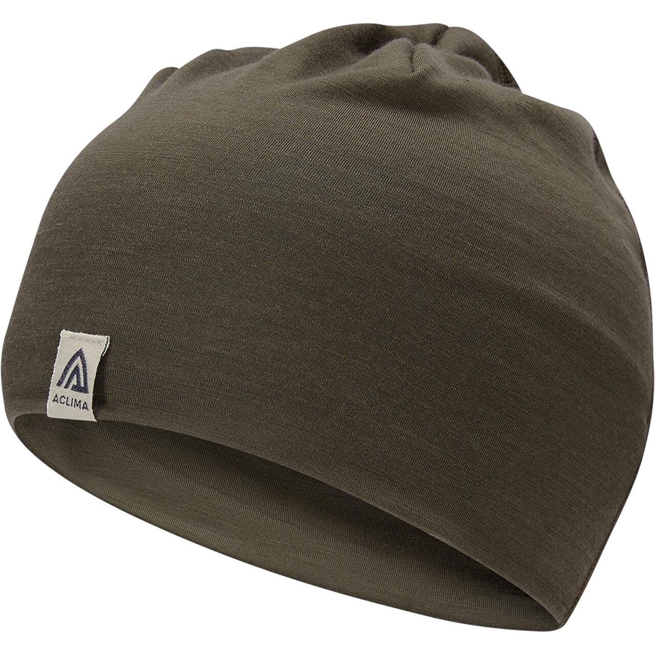 Aclima Lightwool Relaxed Beanie Grøn Tarmac One Size