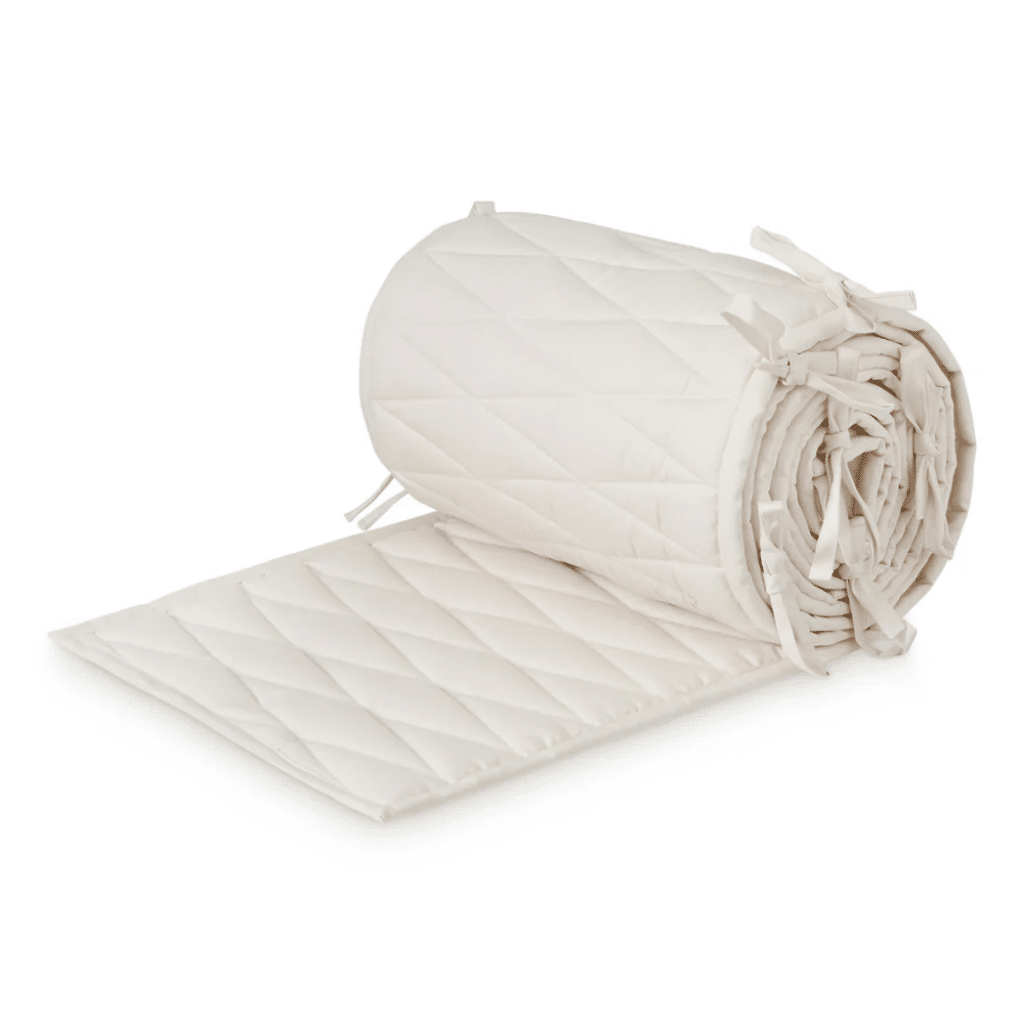 Cam Cam Copenhagen Sengerand Med Harlequin Broderi Light Sand