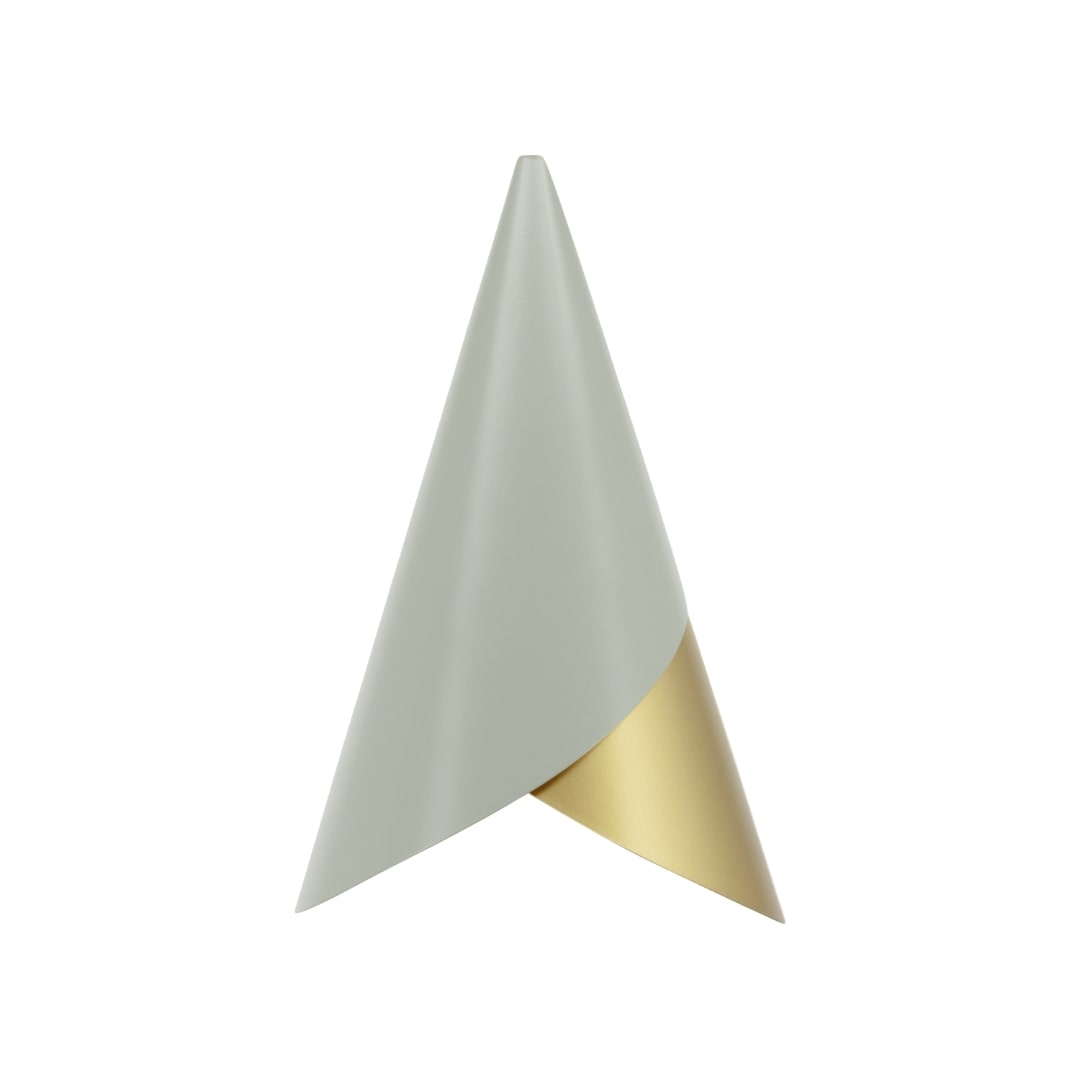 Cornet Lampeskærm Nuance Olive & Messing Umage