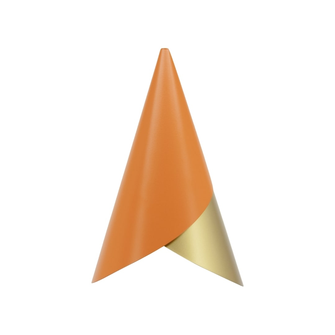 Cornet Lampeskærm Nuance Orange & Messing Umage