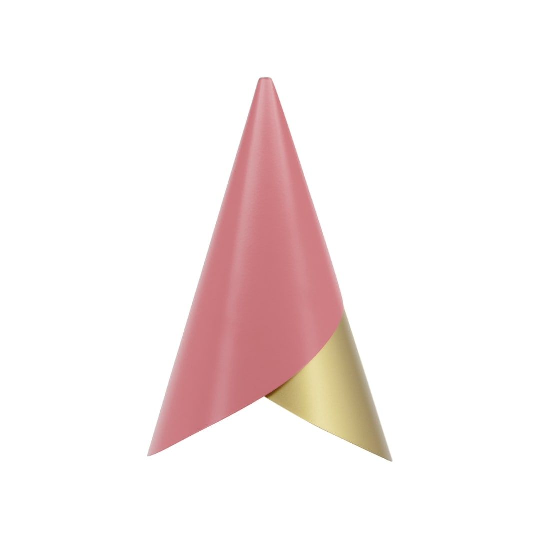 Cornet Lampeskærm Nuance Rose & Messing Umage