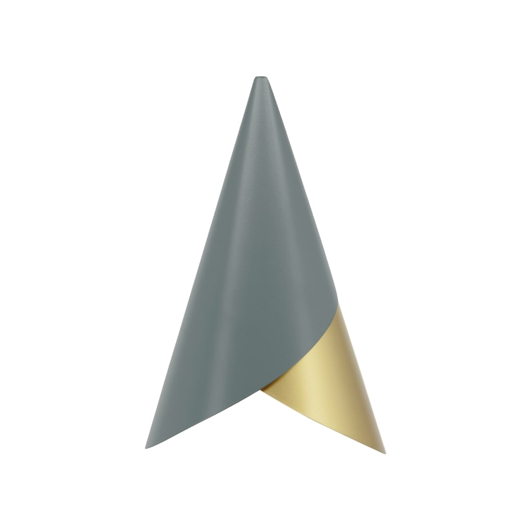 Cornet Lampeskærm Slate & Messing Umage