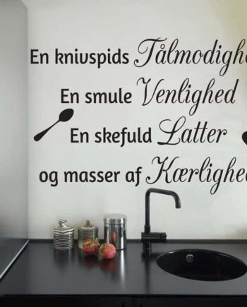 Knivspids Tålmodighed Wallsticker