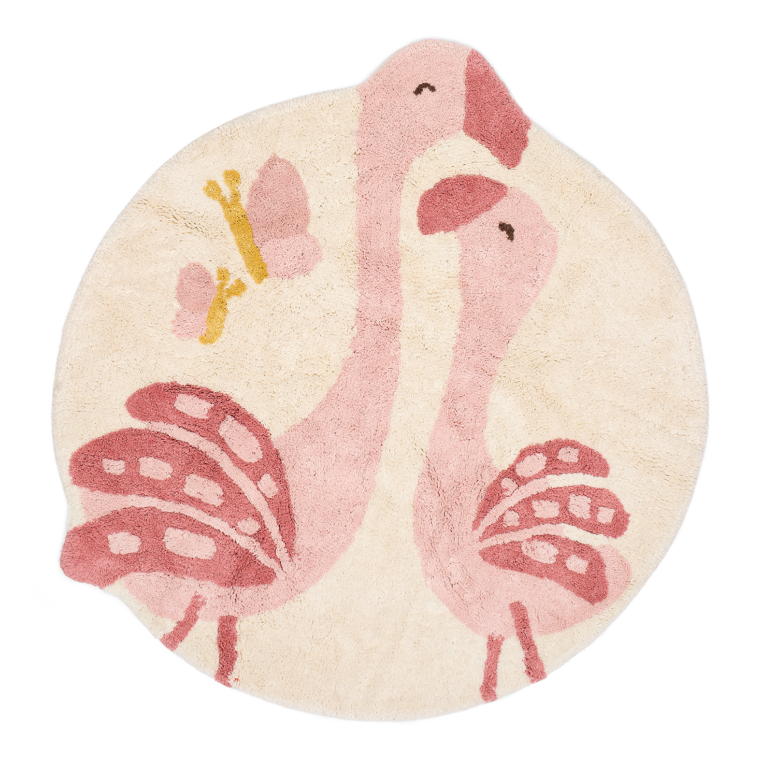 Little Dutch Gulvtæppe Flamingo Pink 110