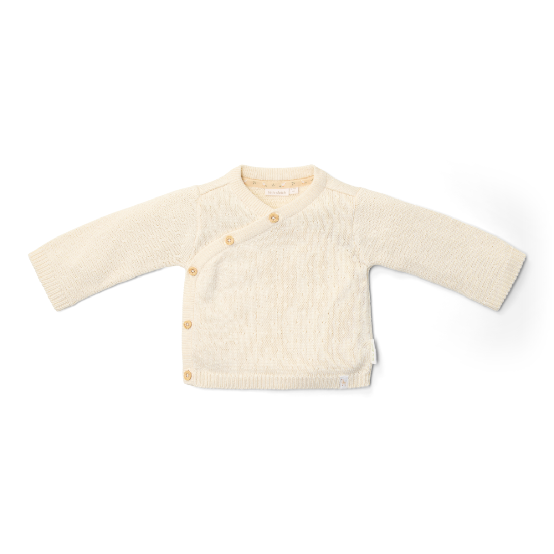 Little Dutch Strikket Cardigan Wrap Off White