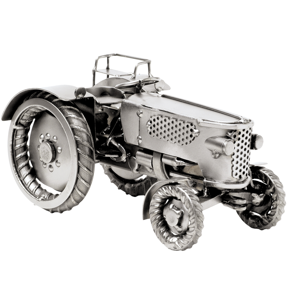 Metalfigur Landmand Traktor
