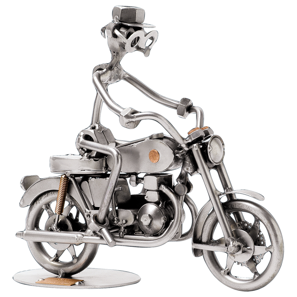Metalfigur Motorcykel Mand Motorcykel