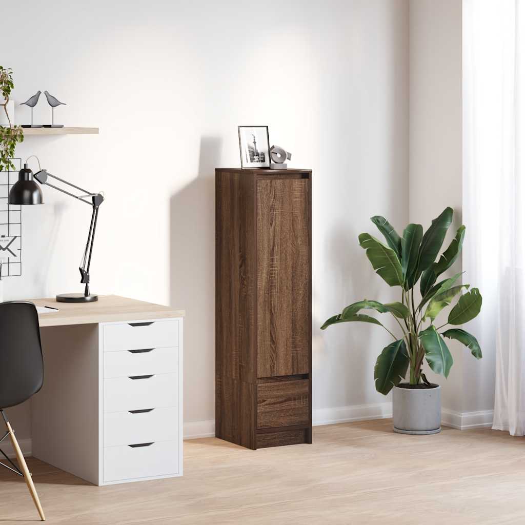 Højskab 5x34x119 Konstrueret Træ Brun