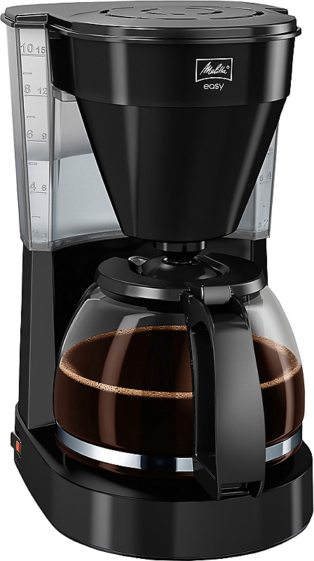 Melitta Kaffemaskine Sort Easy Med Glaskolbe Brygger Kopper