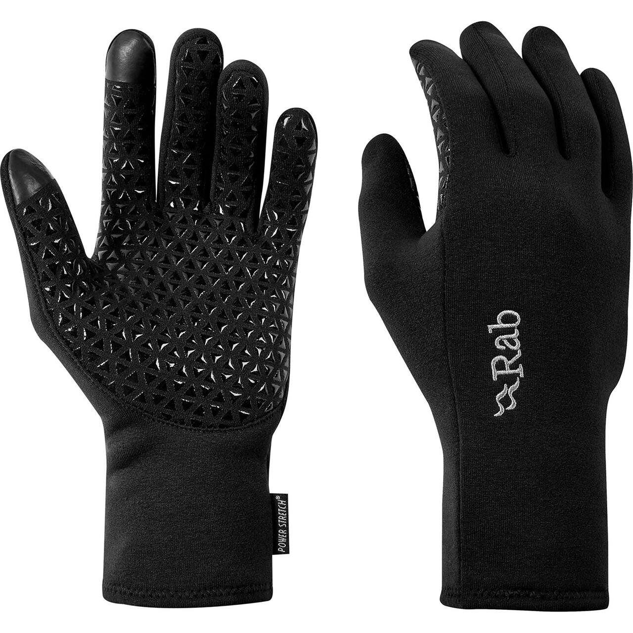 Rab Power Stretch Contact Grip Gloves Sort Black