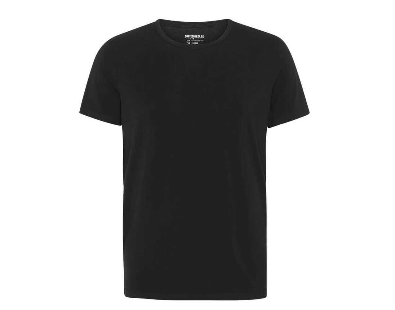 Sort Bambus Tee Shirt Til Mænd Str Medium